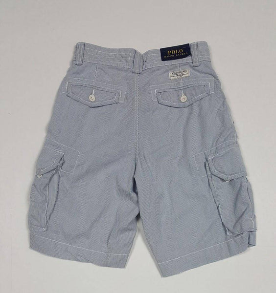 NWT POLO RALPH LAUREN BLUE WHITE CARGO SHORTS - Unique Style