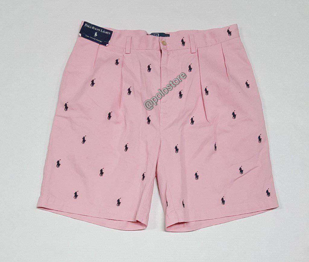 Nwt Polo Ralph Lauren Pink Allover Print 6 Inches Small Pony Shorts