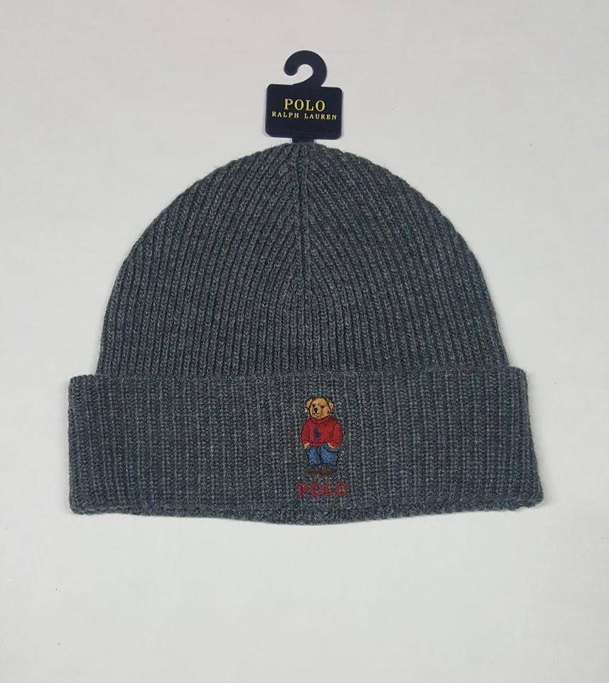 Nwt Polo Ralph Lauren Dark Grey Red Sweater Bear Skully