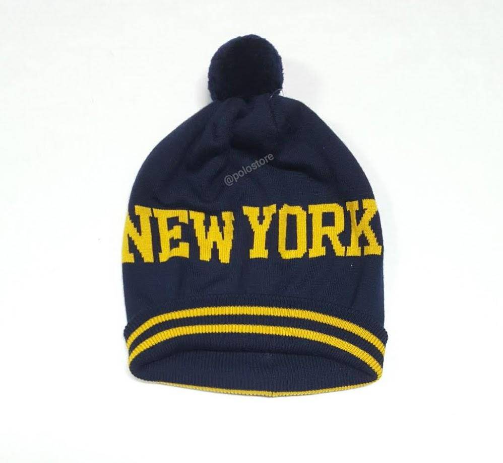 Nwt Polo Ralph Lauren Navy/Yellow New York Skully
