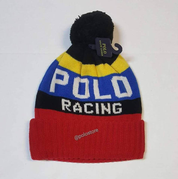 Nwt Polo Ralph Lauren Red/Yellow Alpine P Racing Patch Skully - Unique Style