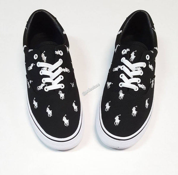 Nwt Polo Ralph Lauren Black Allover Pony Sneakers - Unique Style