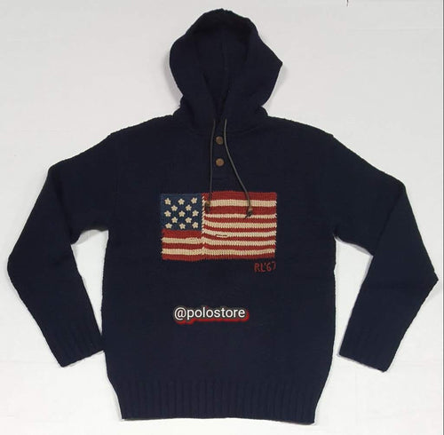 Nwt Polo Ralph Lauren Flag Hoodie Sweater - Unique Style