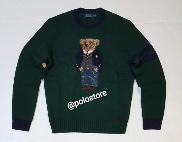 Nwt Polo Ralph Lauren Green Blazer Teddy Bear Sweater - Unique Style