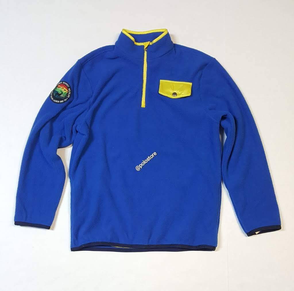 Nwt Polo Ralph Lauren Kids Royal Blue Fleece Sportsman Sweatshirt (8-20)