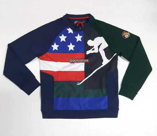 Nwt Polo Ralph Lauren Navy/Green Sui Sweatshirt - Unique Style