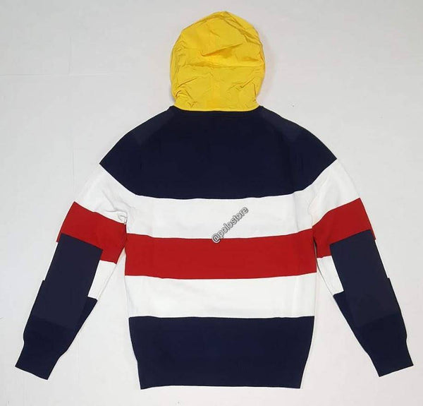 Nwt Polo Ralph Lauren White/Red/Navy Polo Sport 12M Yacht Hooded Knit Sweatshirt - Unique Style