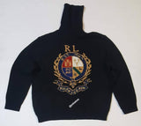 Nwt Polo Ralph Lauren Women's Oversize Turtleneck Black Crest Sweater - Unique Style
