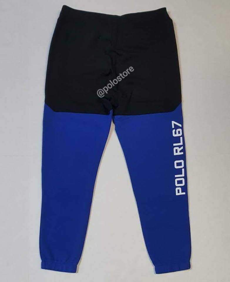 Nwt Polo Ralph Lauren Black/Royal Blue RL-67 Joggers