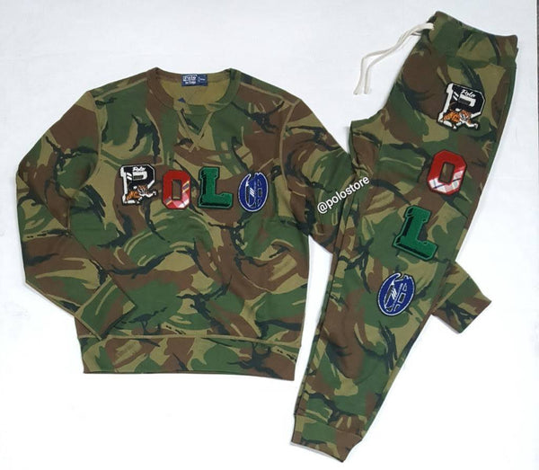 Nwt Polo Ralph Lauren Camo Fleece Patch Joggers - Unique Style