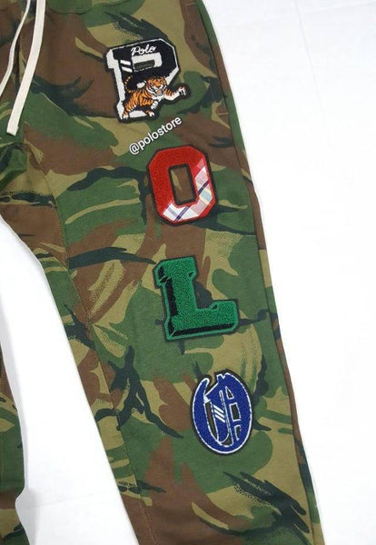 Nwt Polo Ralph Lauren Camo Fleece Patch Joggers - Unique Style