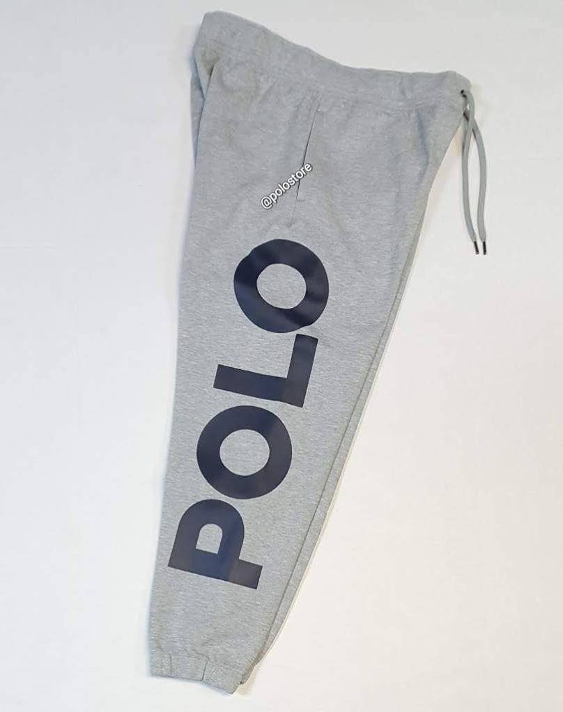 Nwt Polo Ralph Lauren Grey Double Knit Logo Joggers