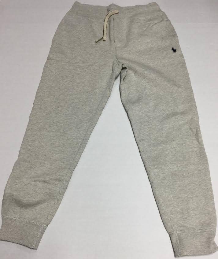 NWT POLO RALPH LAUREN GREY SMALL PONY FLEECE JOGGERS
