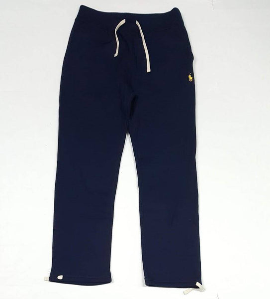 Large 90's Polo Sport Ralph Lauren Sweatpants Dark Blue Yellow Vintage  1990's Spell Out Sweats Sweat Pants 