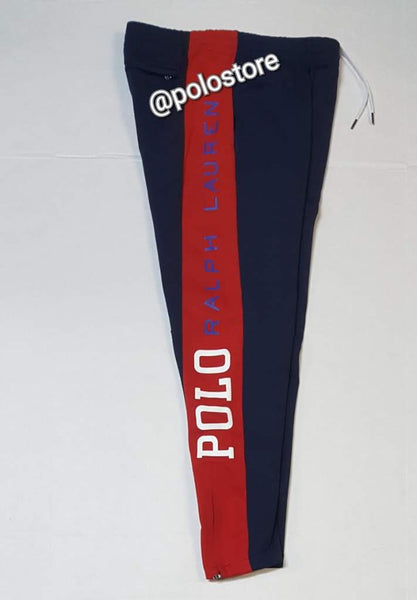 Nwt Polo Ralph Lauren Red/Navy Spellout Track Pants - Unique Style