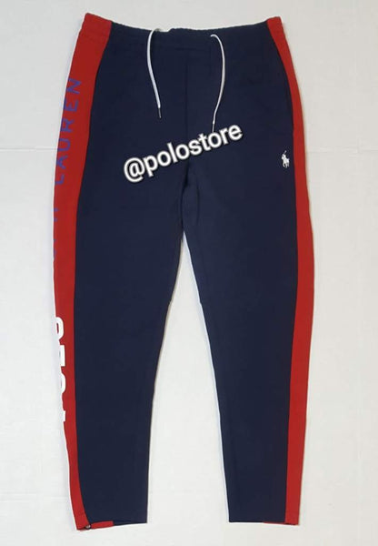 Nwt Polo Ralph Lauren Red/Navy Spellout Track Pants