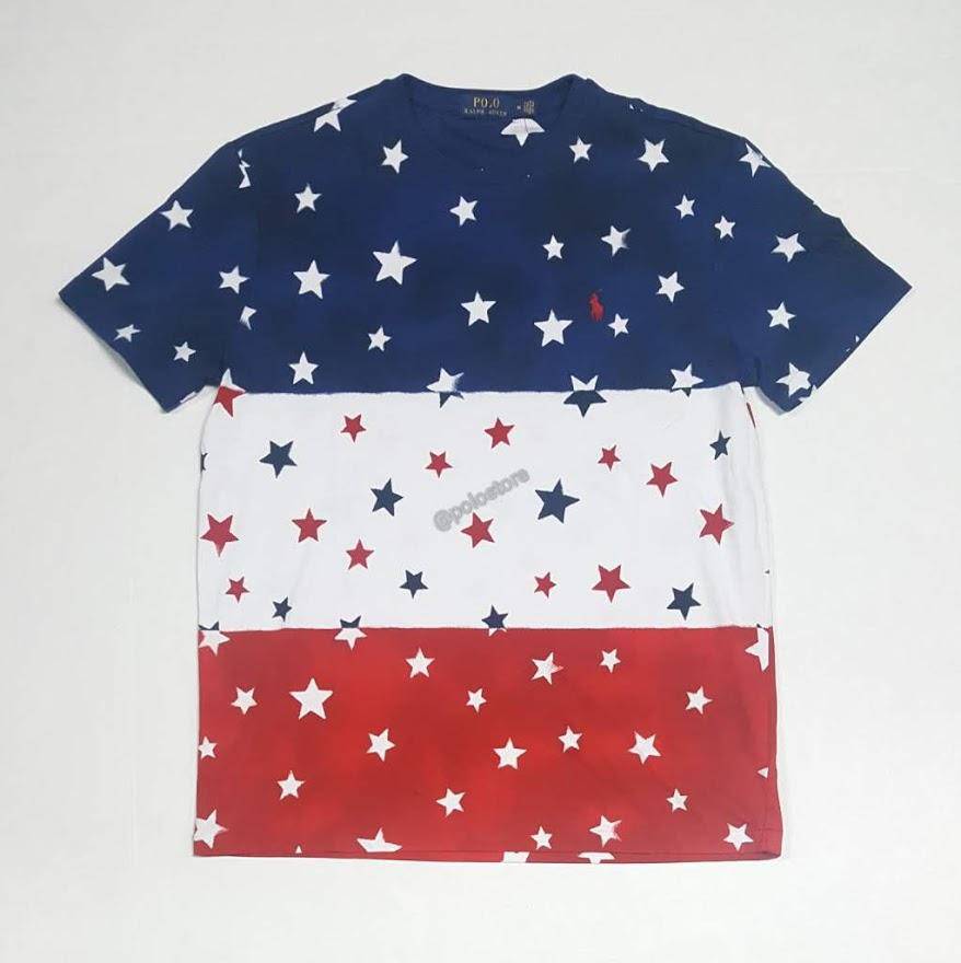 Nwt Polo Ralph Lauren Allover American Flag Star Tee