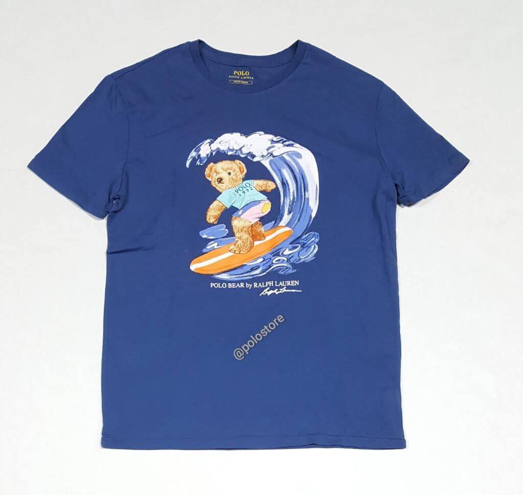 Nwt Polo Ralph Lauren Blue Surfer Teddy Bear Tee