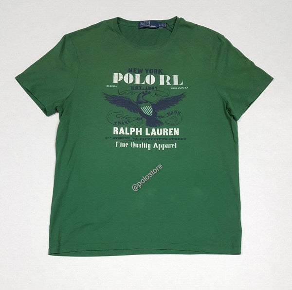 Nwt Polo Ralph Lauren Green New York Polo RL Custom Slim Fit Tee - Unique Style