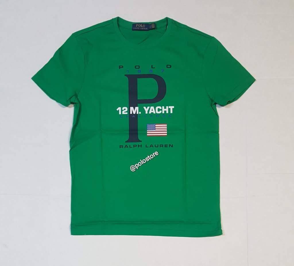 Nwt Polo Ralph Lauren Green P 12M Yacht Tee