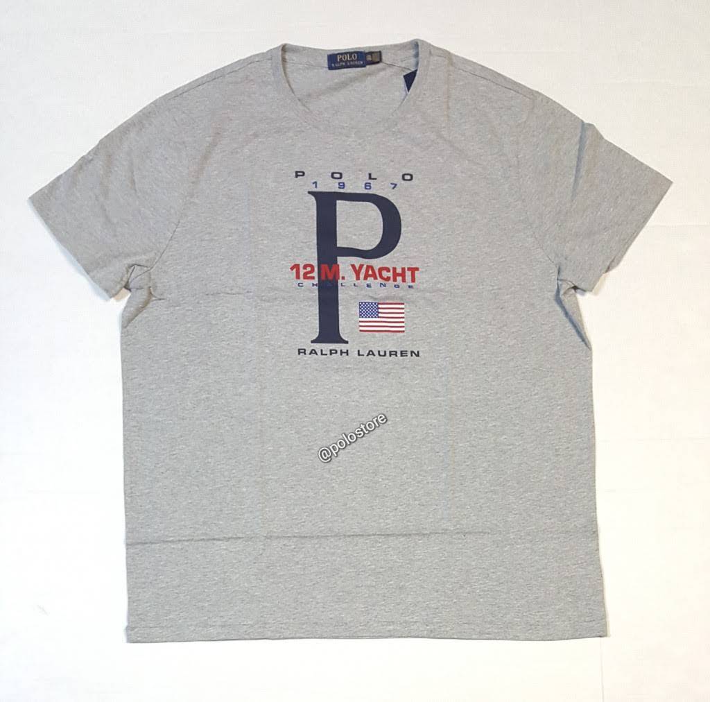 Nwt Polo Ralph Lauren Grey P 12M Yacht Tee