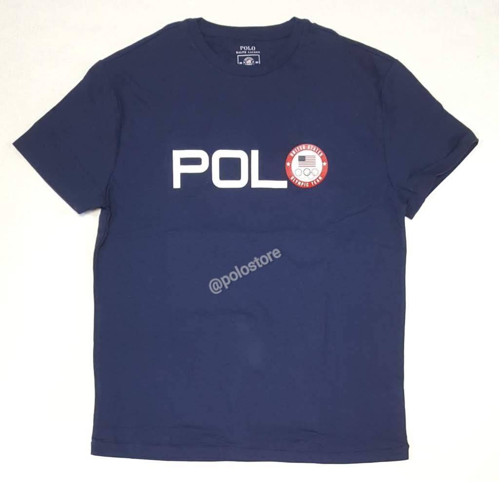 Nwt Polo Ralph Lauren Navy Road To Tokyo Olympic Tee