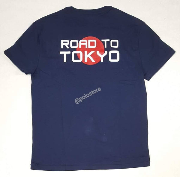 Nwt Polo Ralph Lauren Navy Road To Tokyo Olympic Tee - Unique Style