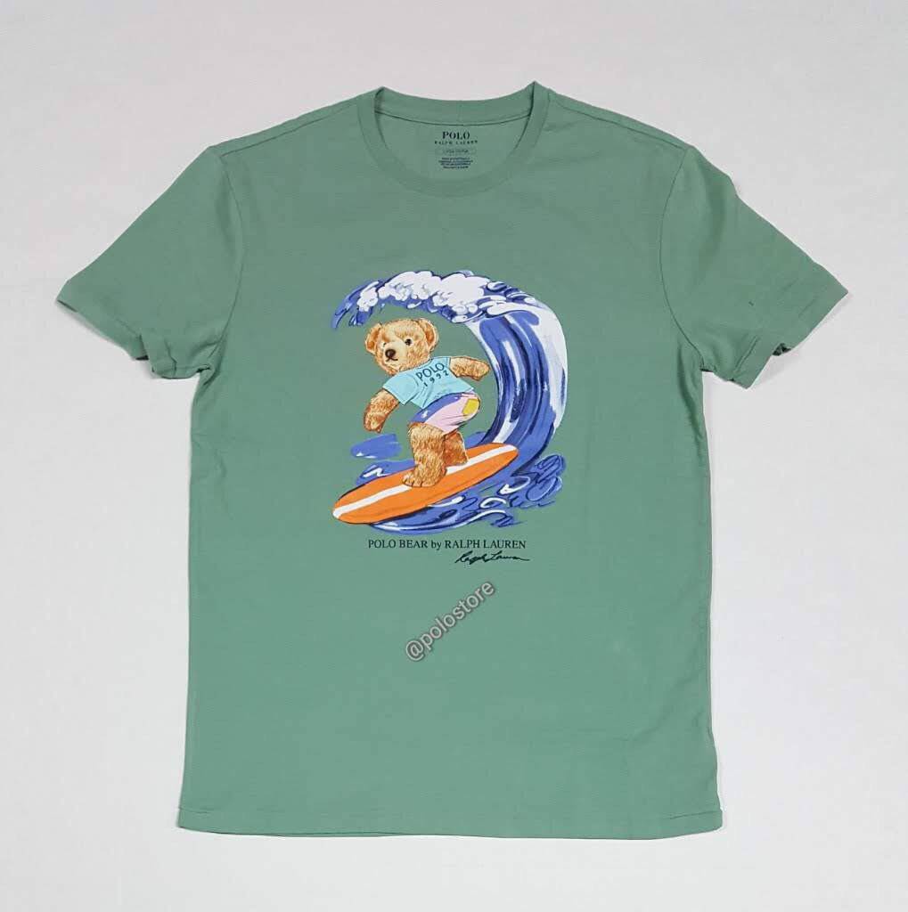 Nwt Polo Ralph Lauren Teal Surfer Teddy Bear Tee