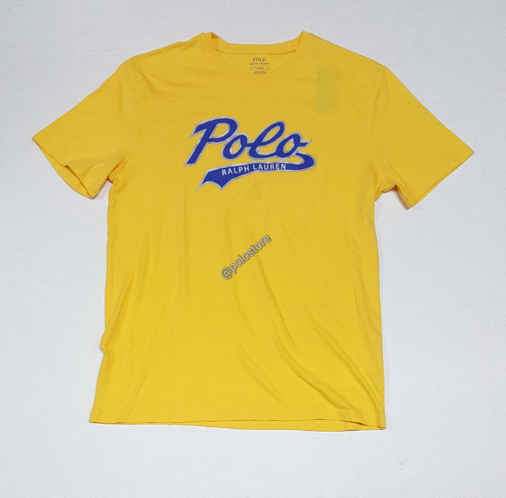 Nwt Polo Ralph Lauren Yellow Script Tee