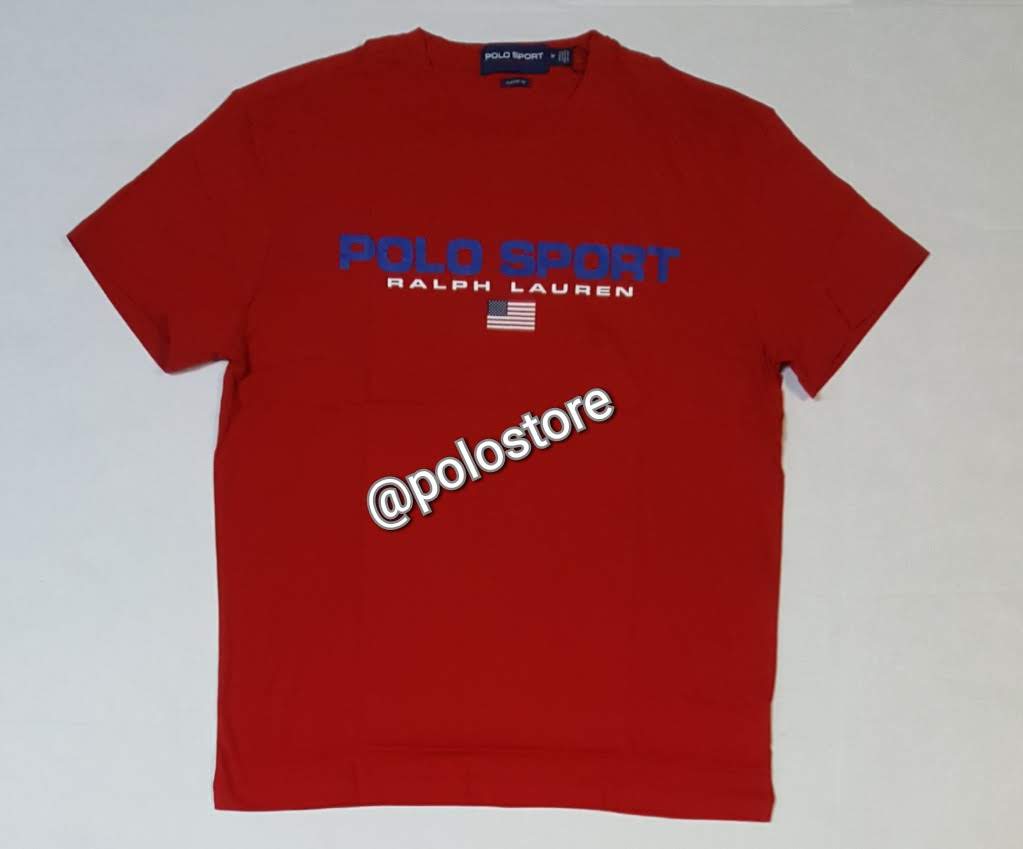 Nwt Polo Sport Red Spellout Classic Fit Tee