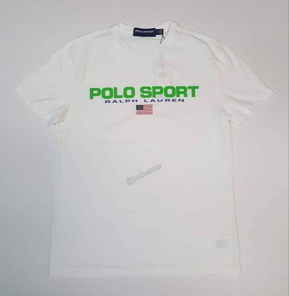 Nwt Polo Sport White/Neon Spellout Classic Fit Tee - Unique Style