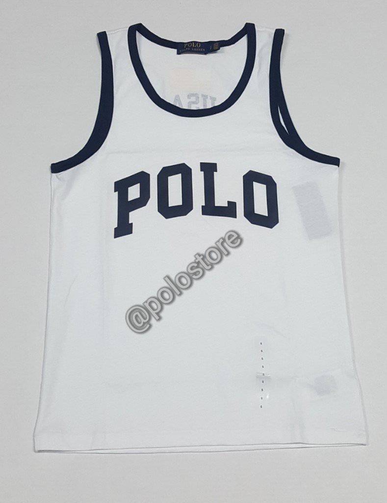 Nwt Polo Ralph Lauren White Polo Spellout Tank Top