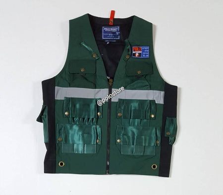 Nwt Polo Ralph Lauren Grey/Red /Navy K-Swiss Fleece Vest