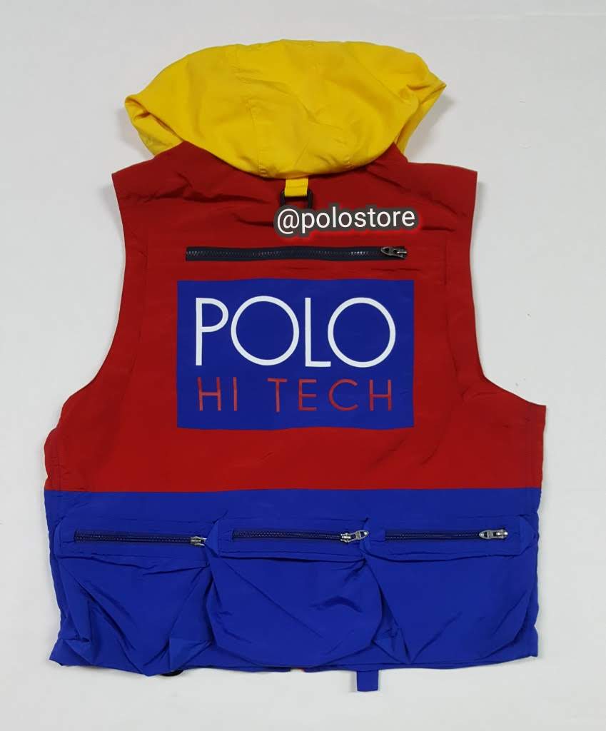 Nwt Polo Ralph Lauren Red/Royal Blue Hi -Tech Pouch Vest