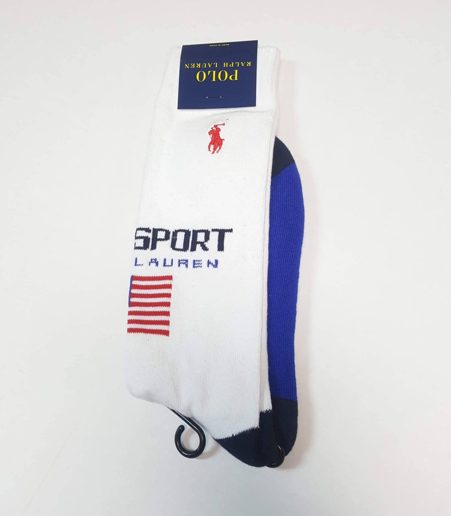 Nwt Polo Ralph Lauren White Polo Sport Small Pony Socks