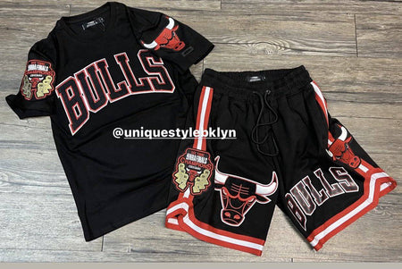 Pro Standard Chicago Bulls Black Mesh Shorts