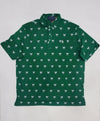 Nwt Polo Ralph Lauren Green Allover Tennis Racquet Print Classic Fit Polo