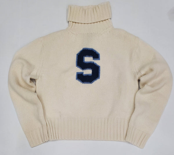 Nwt Lauren Ralph Lauren Women's Spelman Letter Collection Turtleneck Sweater