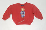 Nwt Girls Polo Ralph Lauren Red American Flag Teddy Bear Sweatshirt (2T-6x) - Unique Style