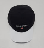 Nwt Polo Ralph Lauren Black/White Polo Sport 5 Panel Nylon Hat - Unique Style