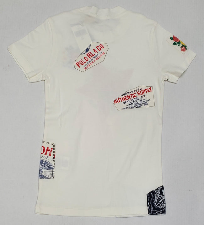 Nwt Polo Ralph Lauren Women's Embroidered/Print  Tee - Unique Style