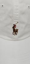 Nwt Polo Ralph Lauren White Pony Adjustable Hat - Unique Style