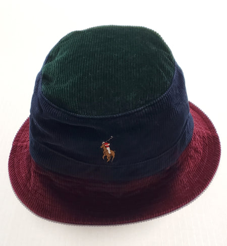 Nwt Polo Ralph Lauren Green Plaid Crest Bucket Hat