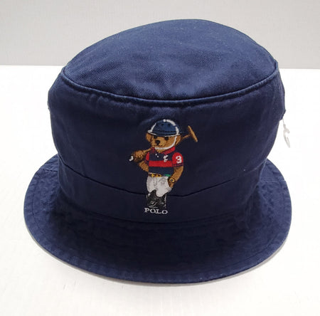 Nwt Polo Ralph Lauren Allover Navy Embroidered Skull Bucket Hat