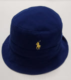 Nwt Polo Ralph Lauren Navy Blue Small Yellow Pony Bucket Hat - Unique Style