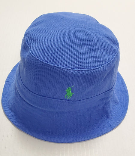 Nwt Polo Ralph Lauren Pinstripe K-Swiss Shield/P Patch Reversible Bucket Hat