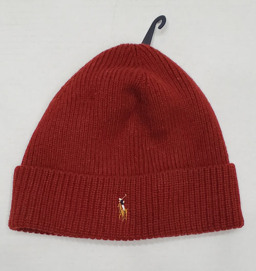 NWT POLO RALPH LAUREN WINE WOOL SMALL PONY SKULLY - Unique Style