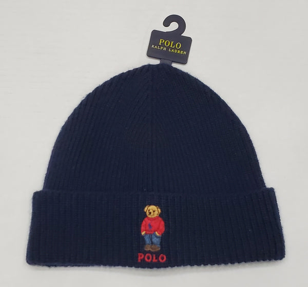Nwt Polo Ralph Lauren Navy Big Pony Sweater Teddy Bear Embroidered Skully - Unique Style