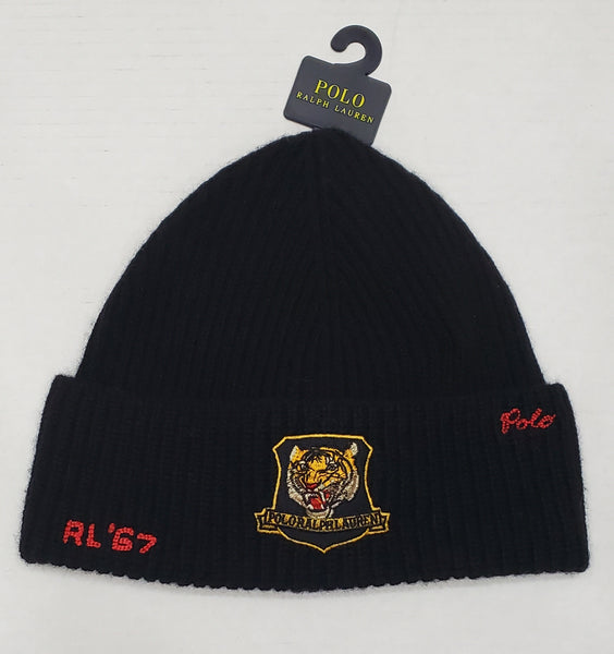 Nwt Polo Ralph Lauren Black Tiger RL'67 Patch Skully - Unique Style
