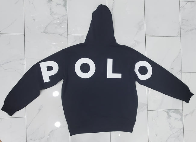 Nwt Polo Ralph Lauren Navy Double Knit Logo Hoodie - Unique Style